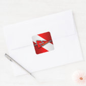 Sticker Carré Plongeur de grotte (marqueur de ligne) (Enveloppe)