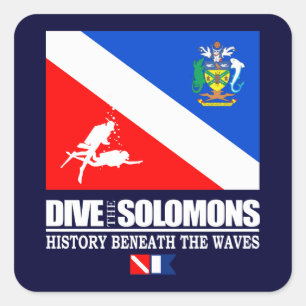 Sticker Carré Plongez dans les solomons