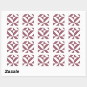 Sticker Carré Plum Geometric Deco Cube Pattern (Feuille)