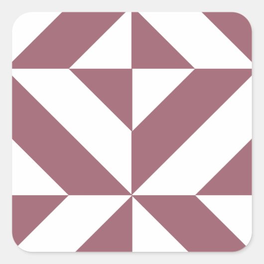 Sticker Carré Plum Geometric Deco Cube Pattern (Devant)