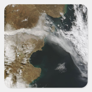 Sticker Carré Plume de cendres de l'éruption du volcan Chaiten, 