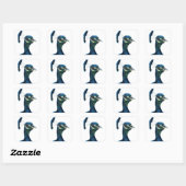 Sticker Carré Plumes fines (Feuille)