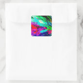 Sticker Carré Plumes roses Fisbee (Sac)