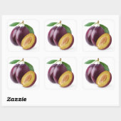 Sticker Carré Plums pourpres (Feuille)