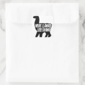 Sticker Carré Plus de lamas moins de drame (Sac)
