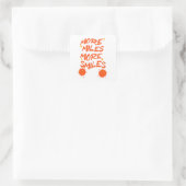 Sticker Carré Plus De Miles Plus Sourires. (Sac)