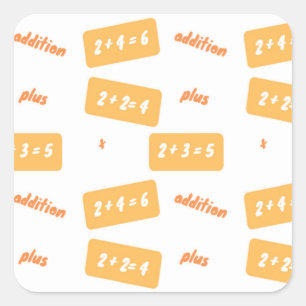 Sticker Carré Plus deux