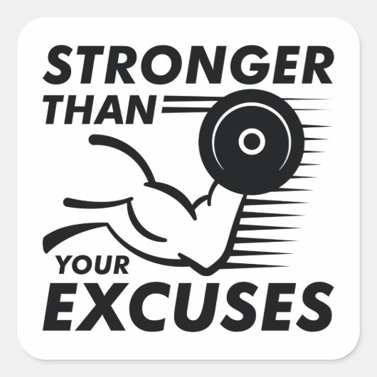 Sticker Carré Plus forte que vos discussions (Devant)