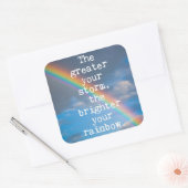 Sticker Carré Plus grande est votre citation de tempête (Enveloppe)