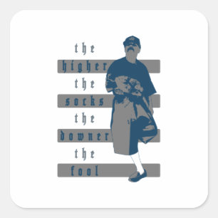 Sticker Carré Plus Les Chaussettes Sont Élevées, Le Propriétaire