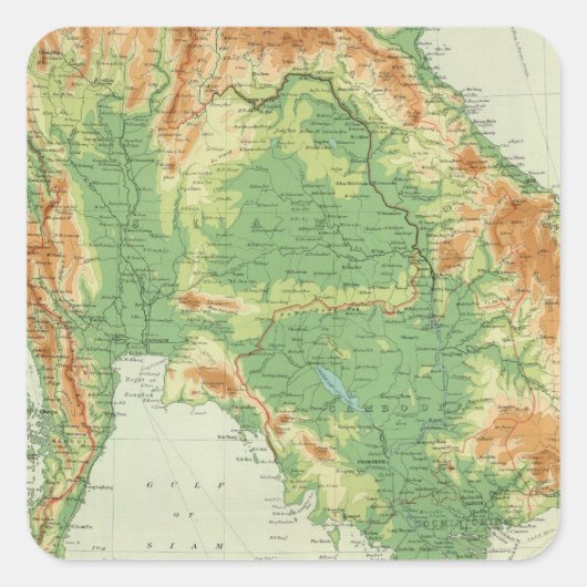 Sticker Carré Plus loin Inde (Devant)