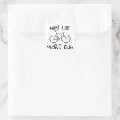 Sticker Carré Plus Lube Plus Vélo Amusant (Sac)