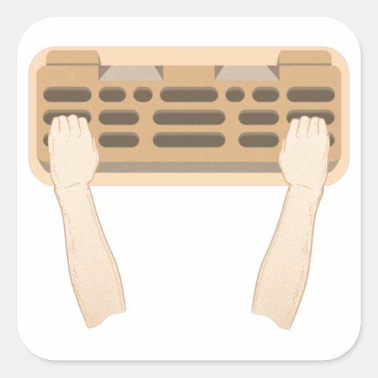 Sticker Carré plus petite (Devant)