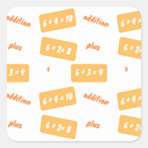 Sticker Carré Plus six learning