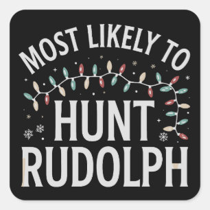 Sticker Carré Plus susceptible de chasser Rudolph Noël assorti