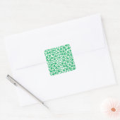 Sticker Carré Plusieurs Shamrocks (Enveloppe)