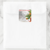 Sticker Carré Poème de fille - Image de Noël (Sac)