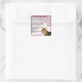 Sticker Carré Poème Fille de chats en droit (Sac)