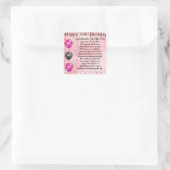 Sticker Carré Poème Godmère - 30e anniversaire Design (Sac)