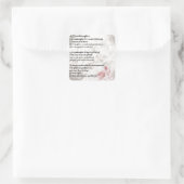 Sticker Carré Poème Grandgirl - Design de chaussures de ballet (Sac)