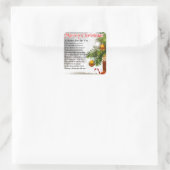 Sticker Carré Poème Mère - Design de Noël (Sac)