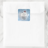 Sticker Carré Poème papillon "So Loved" (Sac)