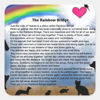 Sticker Carré Poème Rainbow Bridge