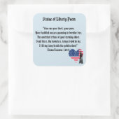 Sticker Carré Poème Statue de la Liberté (Sac)