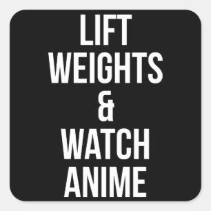 Sticker Carré Poids Lift Et Anime De Regarder - Gymnase Inspiran