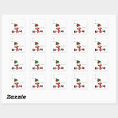 Sticker Carré Poids Lifting Snowman (Feuille)