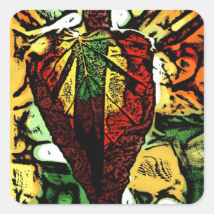 Sticker Carré poignard est mon cœur