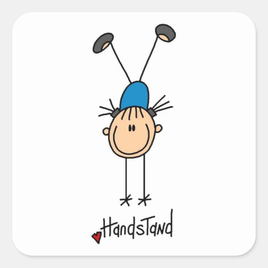 Sticker Carré Poignées de gymnaste Doing (Devant)