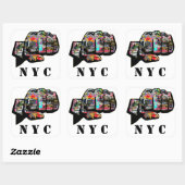 Sticker Carré Poing de graffiti personnalisé (Feuille)