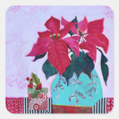 Sticker Carré Poinsettias (Devant)