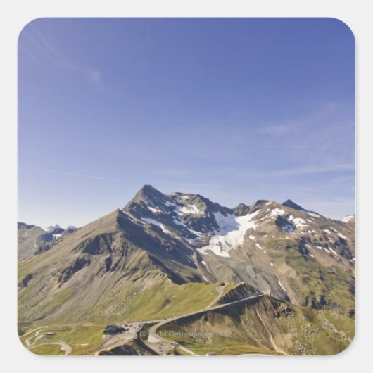Sticker Carré point de bikerÂ, grossglockner (Devant)