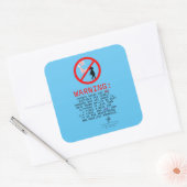 Sticker Carré Pointe Chaussures Avertissement Ciel Bleu (Enveloppe)