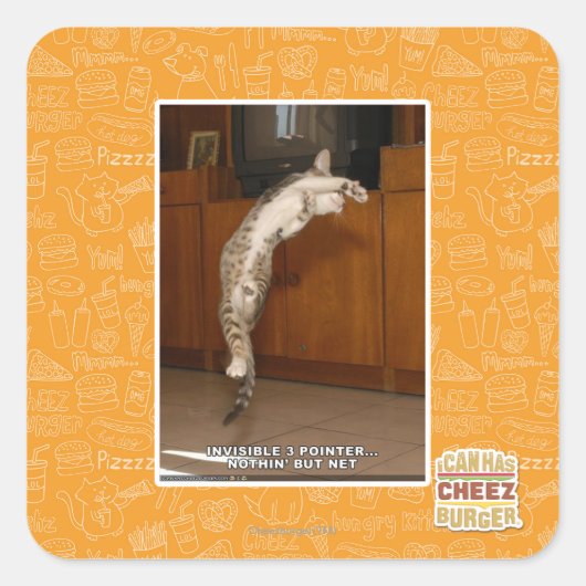 Sticker Carré Pointeur 3 invisible (Devant)