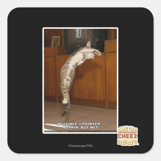 Sticker Carré Pointeur 3 invisible (Devant)