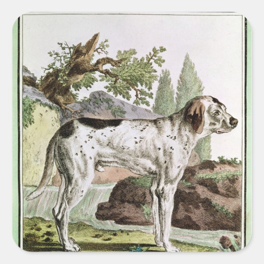 Sticker Carré Pointeur, illustration de 'Histoire (Devant)