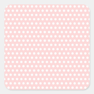 Sticker Carré Points blancs sur rose pâle