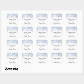 Sticker Carré Points Bleus Sapphire du jour du mariage | Personn (Feuille)