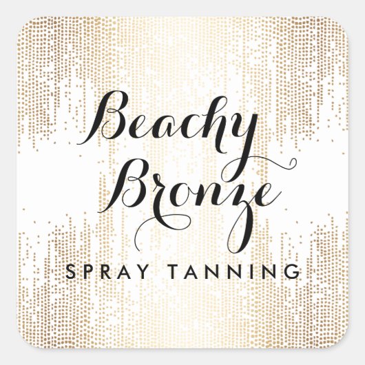 Sticker Carré Points Confetti en bronze d'or (Devant)