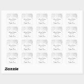 Sticker Carré Points d'argent du jour du mariage | Personnaliser (Feuille)