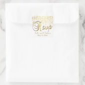 Sticker Carré Points d'or RSVP | Personnaliser (Sac)
