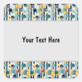 Sticker Carré Points et Rayures 11 (Devant)