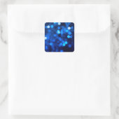 Sticker Carré Points lumineux bleus Abstraits (Sac)