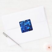 Sticker Carré Points lumineux bleus Abstraits (Enveloppe)