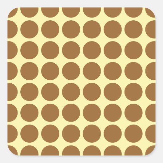 Sticker Carré Points neutres de crème Brown de sucre (Devant)