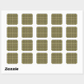 Sticker Carré Points neutres de crème Café Mocha (Feuille)