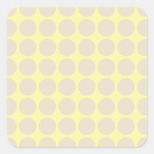 Sticker Carré Points neutres en crème